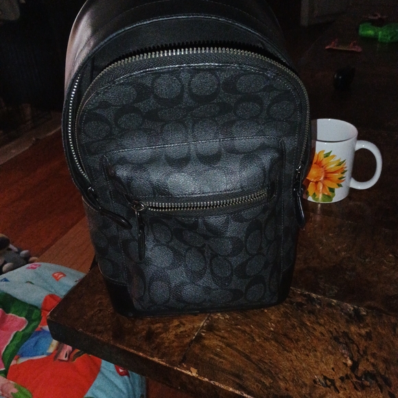 Black Patterned Men's Backpack